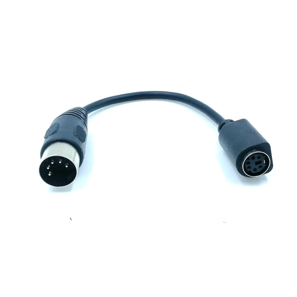 PS2 MD 6-pin Female to DIN 5-pin Male Cable 0.15m PS2 Keyboard and Mouse Transmission Cable 15cm
