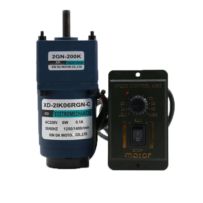 220V 6W AC Gear Reducer With Speed Governor 2I/RK6GN-C Adjustable-speed CW CCW Large Torque For Automatic Machinery