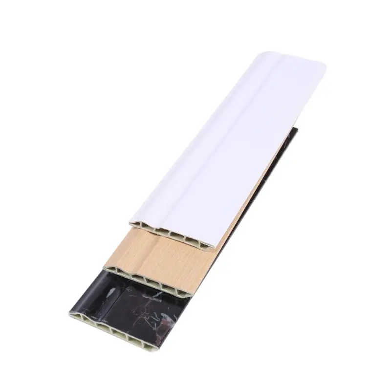 Wood plastic composite decking WPC deck boards skirting board fascia for Outdoor decking PVC Foam Baseboard Moulding