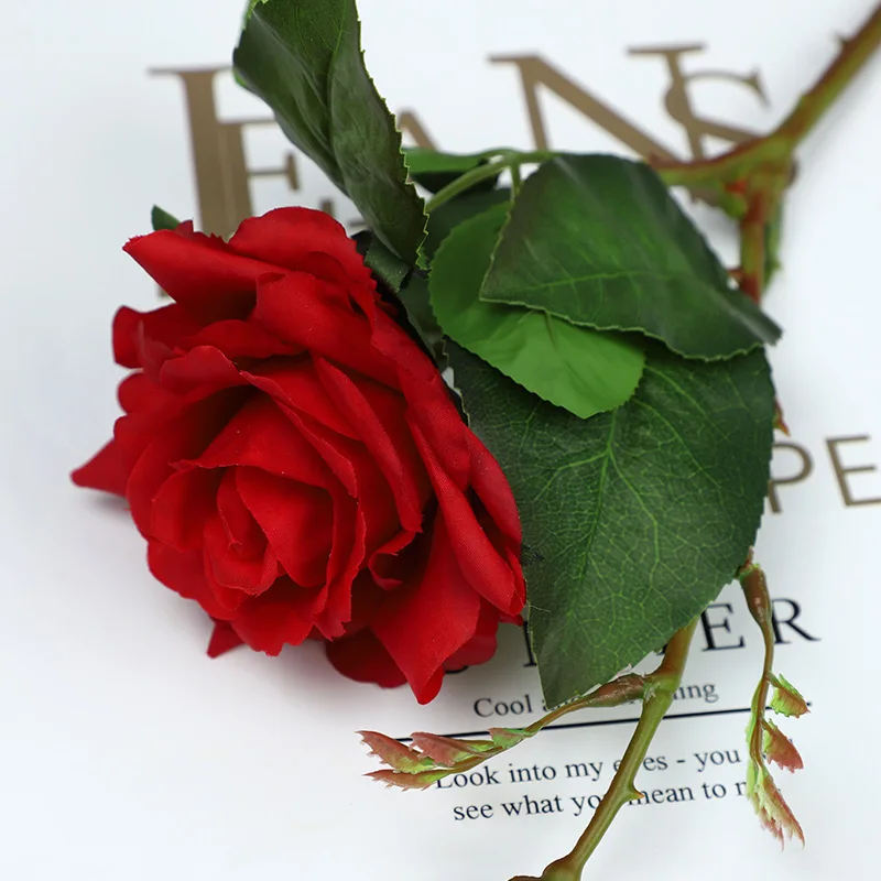 Новый продукт, свадебные столы, композиции, имитация роз, украшение, реалистичный шелк, искусственная Роза на ощупь