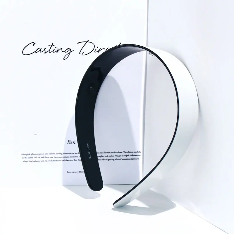 korean simple acetate flat bare wide headbands for women hair band manufacturer custom logo headband plastic hair hoop wholesale