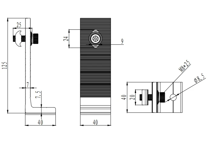TouchPV Wholesale Solar Mounting System L Foot Bracket Solar Tin Roof Hanger Bolts with L feet