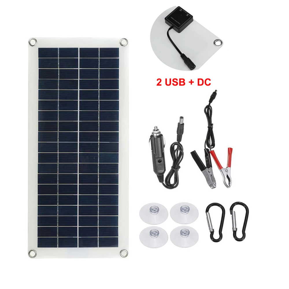 5W 10W 15W 20W 35W 40W Mini Outdoor Portable 12V Solar Panels Car Battery Charger 20W Solar Power For Car Charging Camping