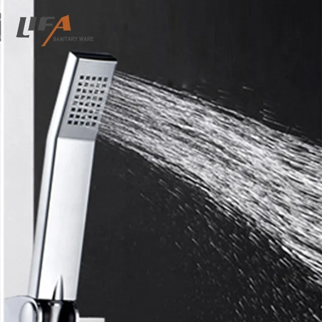 Rain Shower System  with Faucet Anti-finger Stainless Steel Shower Column