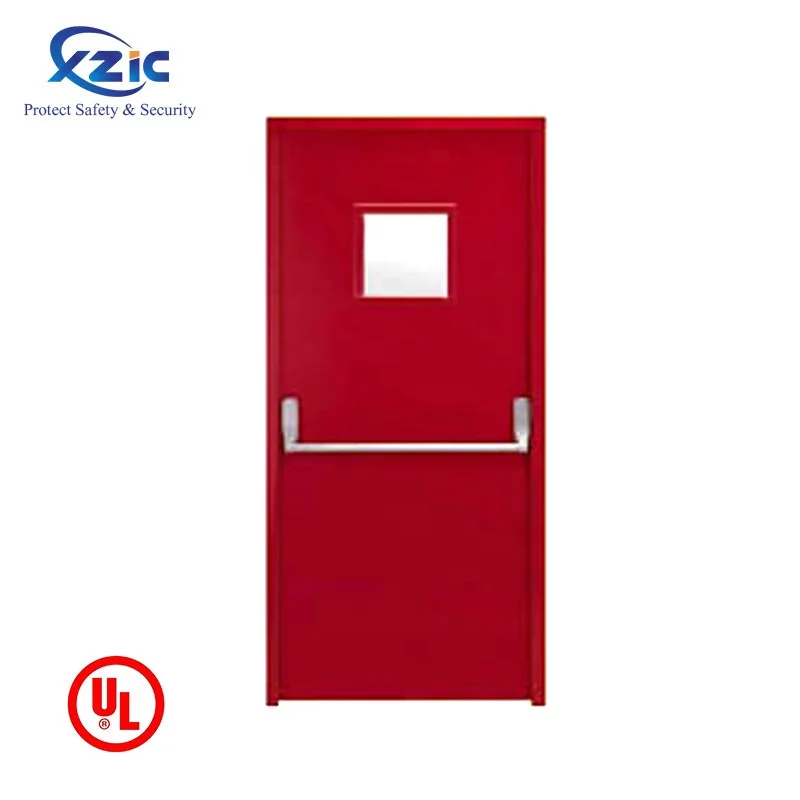UL Factory Hot Sales 2 hours Entrance Metal Exterior single Double Doors Front Fancy Metal fire rated Doors Fire Proof Door