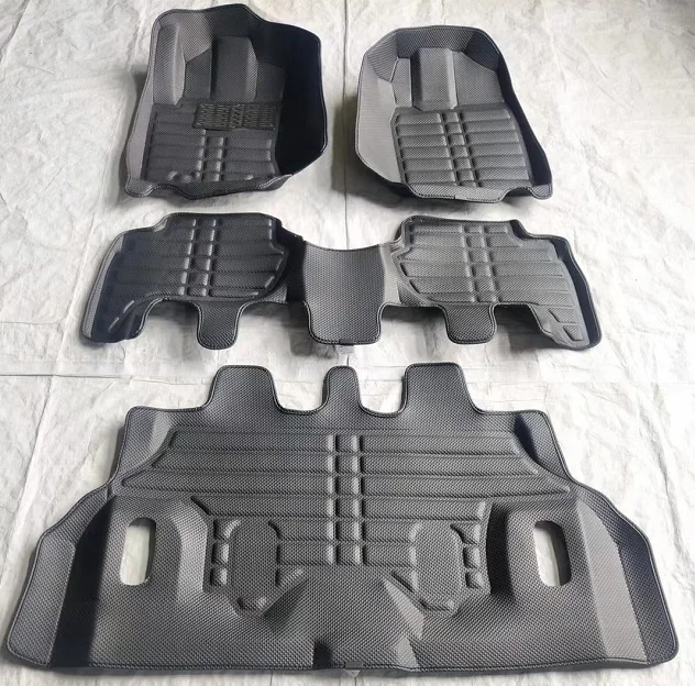 4X4Hot Pressed New Design Pvc Leather two Rows Car Floor Mats Hight Quality Special Car Mats For Toyota Hilux 2016-2022