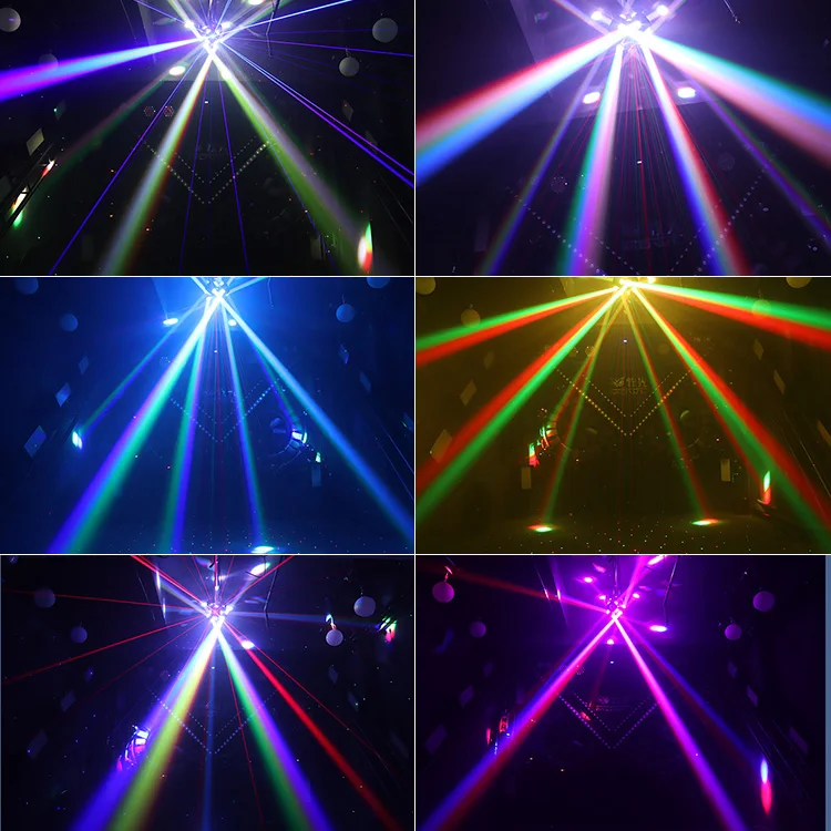 Concert effect rgbw scanner light Dj Strobe stage Light 3 heads rotating moving head laser projector