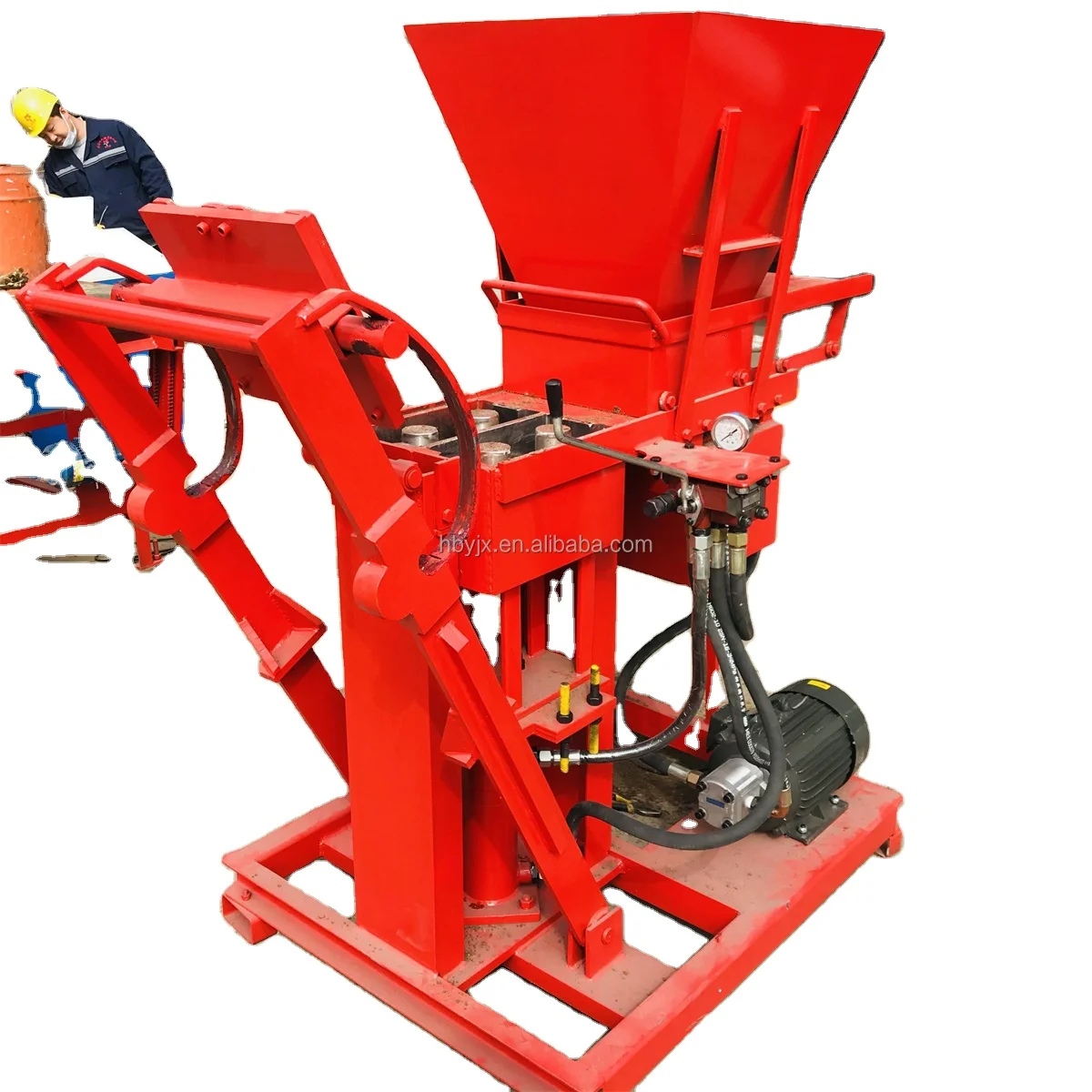 HBY2-15 equipment for small business at home Eco Brava small manual interlocking brick machine be famous in Africa