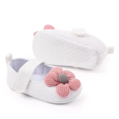 Spring 0-1 years old kids shoes wool flower princess baby shoes soft bottom non-slip toddler shoes