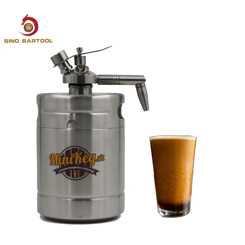 
Холодный диспенсер нитро с одной стенкой, 2 л, миниатюрный размер, пивоваренный, портативный, коммерческий, 2 капсулы, Кофеварка 