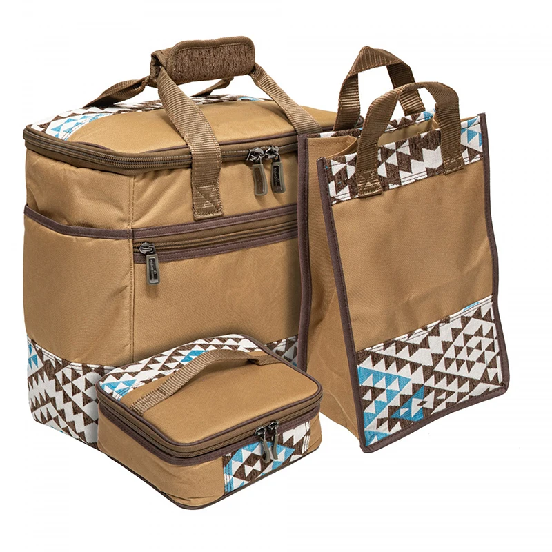 Customized Outdoor Waterproof Portable Picnic Wine Storage Lunch Package Durable Desert Camping Insulated Cooler Bag Set