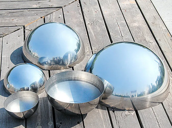 Factory Custom Polished Concave Convex 304 stainless steel hemisphere mirror