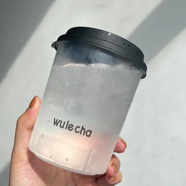 2023 Amazon Hot New Arrival 500ml 700ml PP Disposable Plastic Cup  Cold Drink