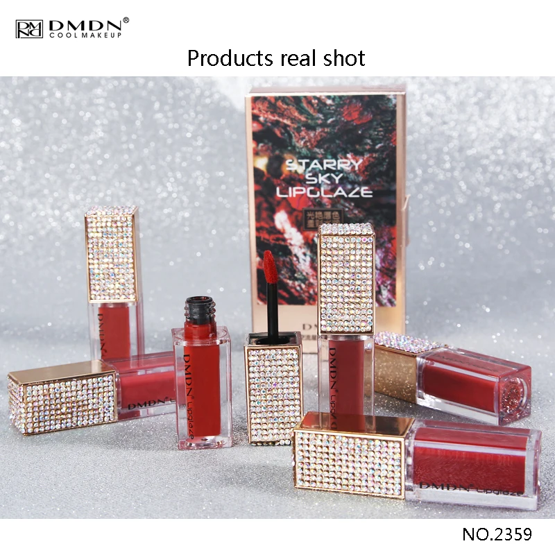 Diamond design custom logo beauty cosmetics liquid lipstick custom quality