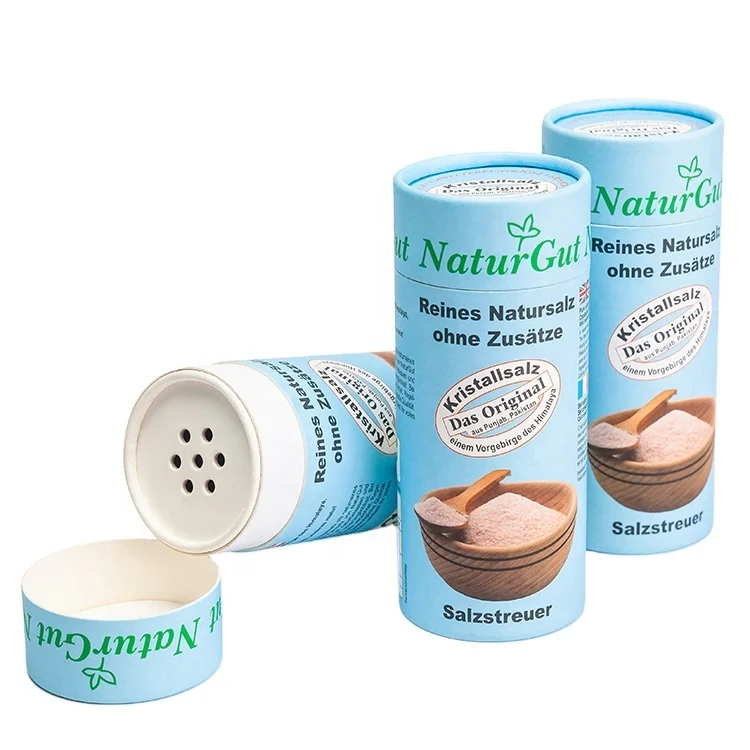 New custom spice salt paper shaker cardboard tube with private label