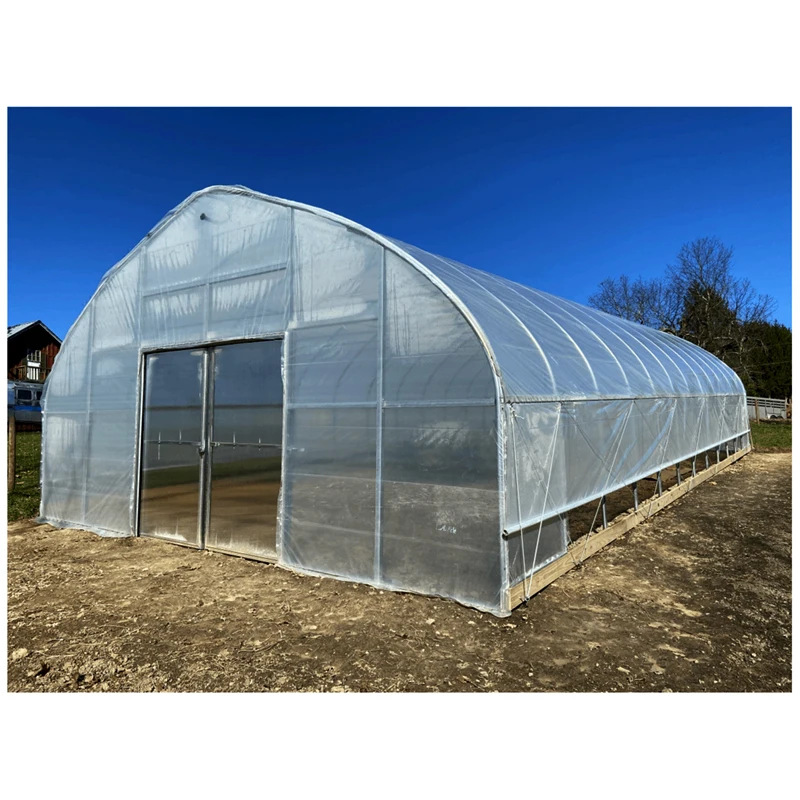 20 футов Солнечная теплица с УФ-стойким полиэтиленовым материалом металлический каркас для растений томатной клубники в сельскохозяйственных