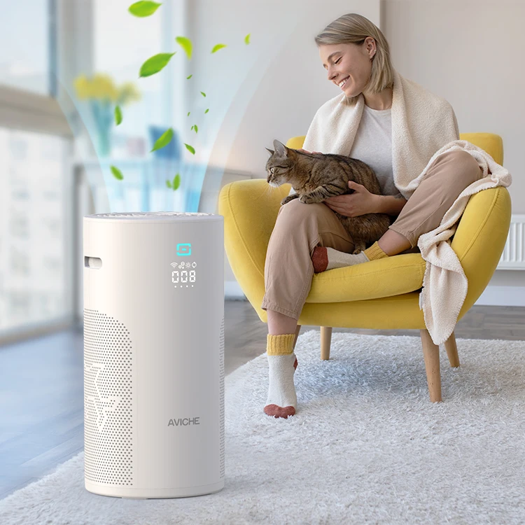 AVICHE c5 medical grade dental h13 h14 hepa filter uv air purifier for home large room dust smok allergies pets hair bedroom cat