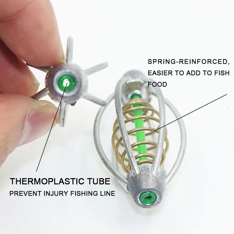 Wire Method Carp Fishing Feeder Swim Feeders Spring Lead Sinker