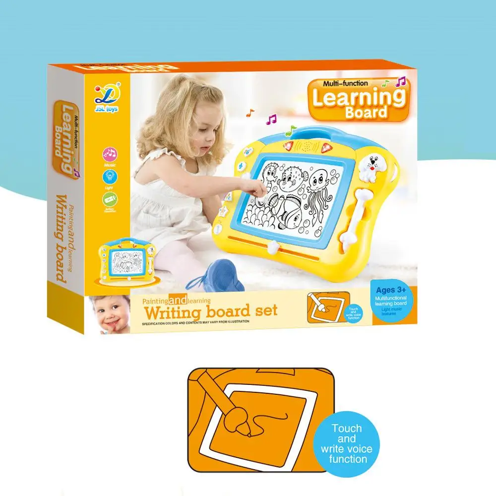 Kids cute Black White Wordpad Music Light Magnetic Drawing Board Toy