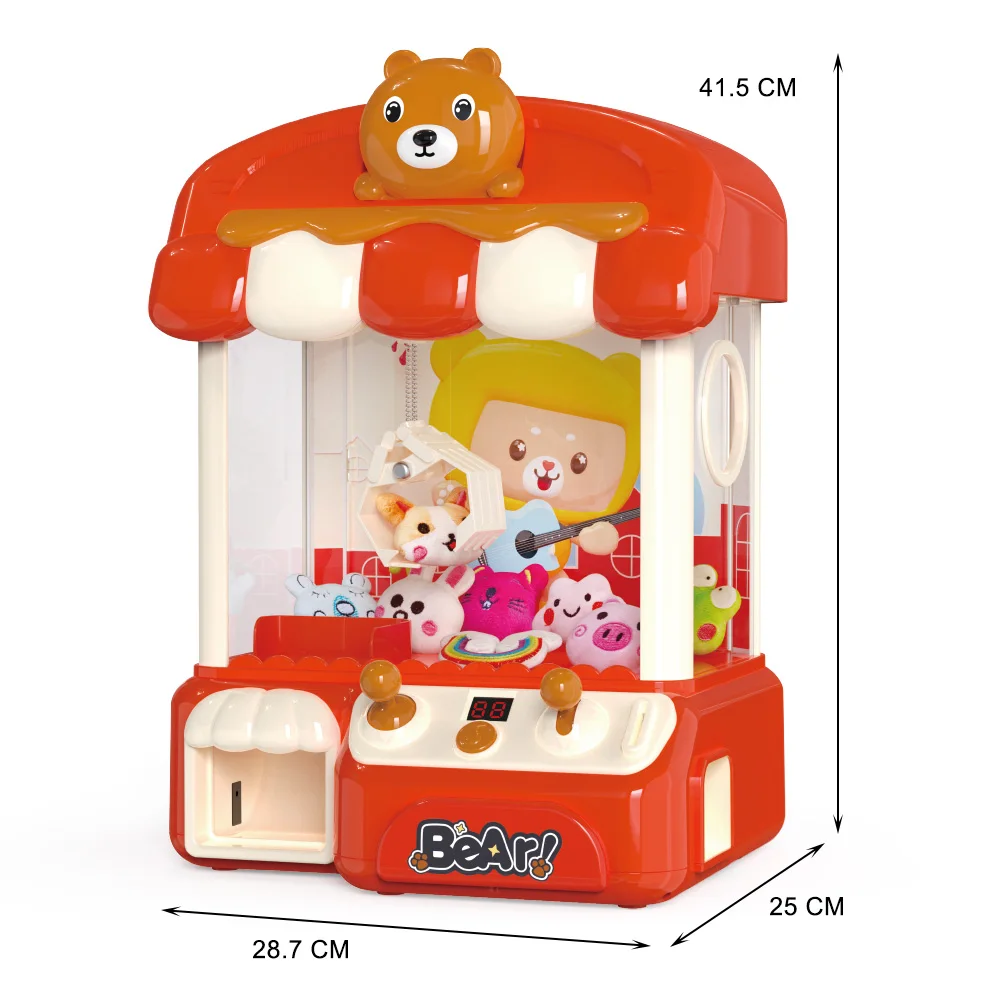 Indoor electronic coin operated play games doll catching machine mini super crane claw machine toy for kids