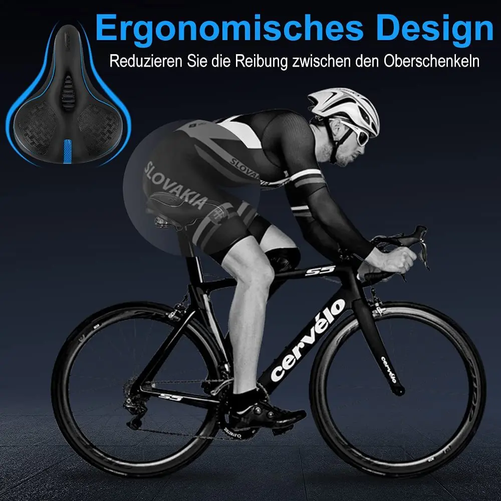 Mountain bike accessories Rainproof Thickened comfortable PU leather Bicycle  big Bum Spring Saddle hollow Seat Cycling Cushion