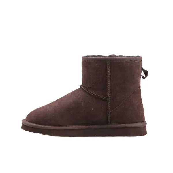 2024 BSCI ugh classic short cow suede winter women ankle snow sheepskin fur australian boots