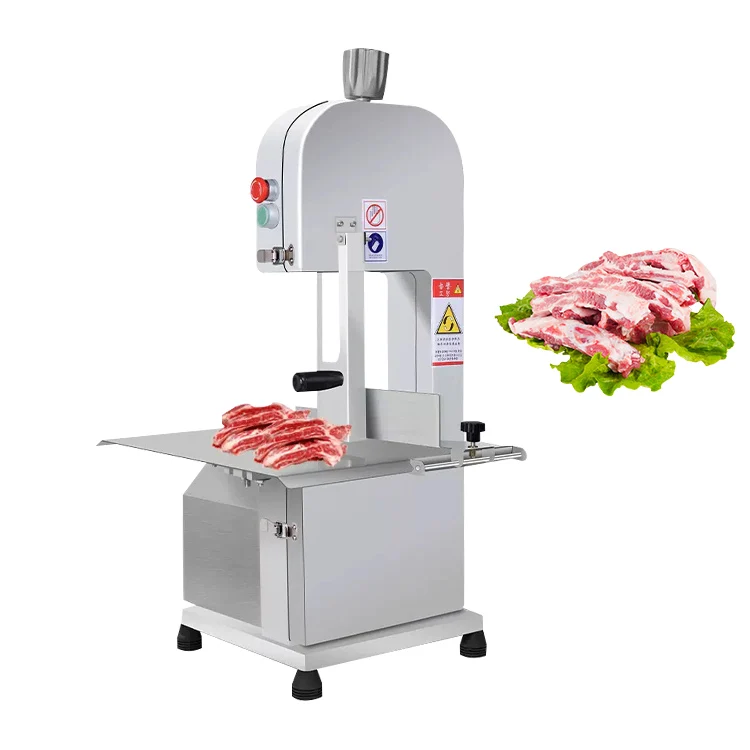 Commercial Automatic Kitchen Equipment Butcher Table Top Electric Cow Beef Frozen Meat And Bone Band Saw Cutter Machine