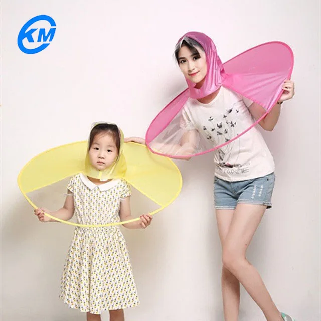 Hot Sale Net Red Baby Flying Saucer Child Children Umbrella Cap/Little Yellow Duck Raincoat