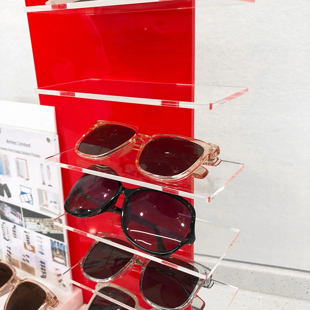 Wholesale Best Price Countertop 7 Frames Customizable Acrylic Eyewear Display Stand Sunglasses Display Rack for Retails Store