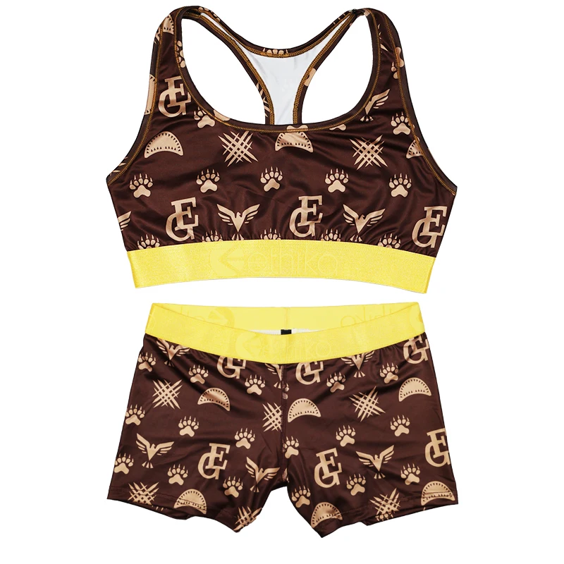 
OEM Ethika 2 Piece Sports Set Womans Ethika Underwear Sports Bra Plus Size Fitness Women Set 