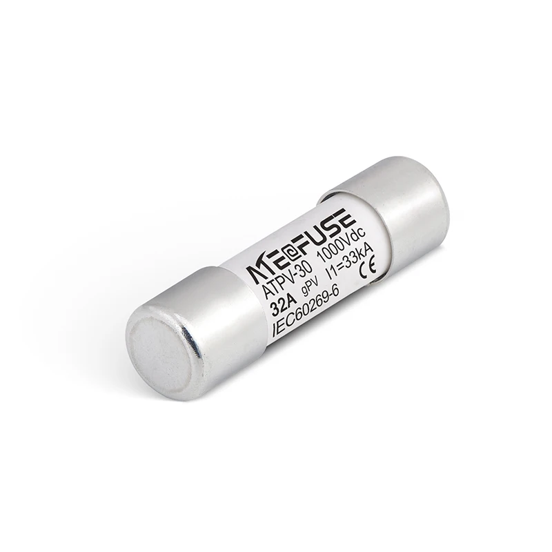 ATPV-30 1A-32A 10x38mm Fuse Connector Link 1000vdc 33kA Ceramic Dc Cable with Fuse