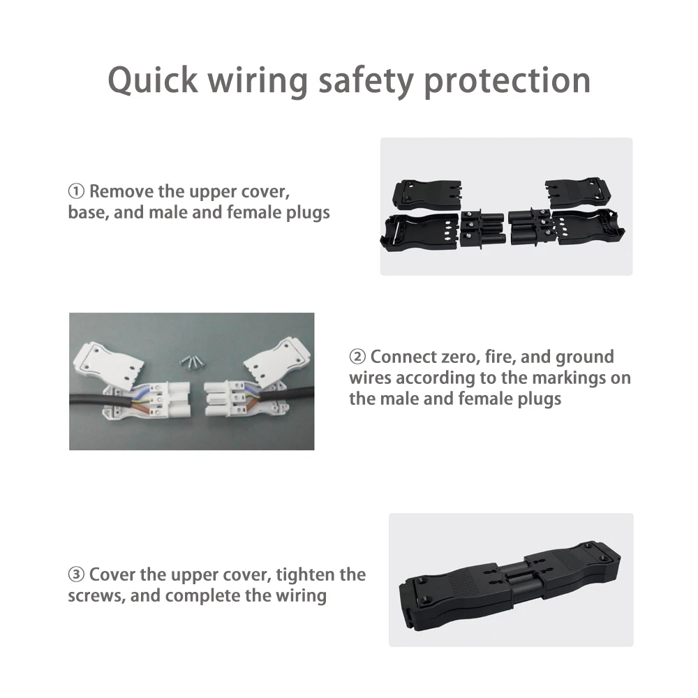 Compact Thin 3 Pin Male Female Electrical Wire Connector PS2A-N3
