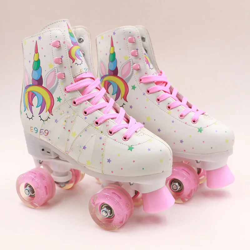 5 Roller Skates Wholesale High Quality Flash Safety Sales Kick Pink Roller Skates Set