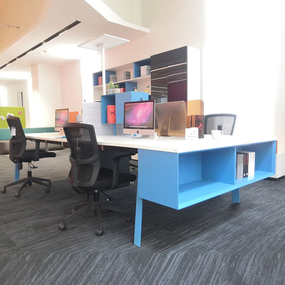 Office Desk Partition Acoustic Desk Divider Screen Linear Shape Office Cubicle Design Table