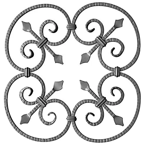 Factory produces good quality iron ornaments wrought iron rosettes for fencing