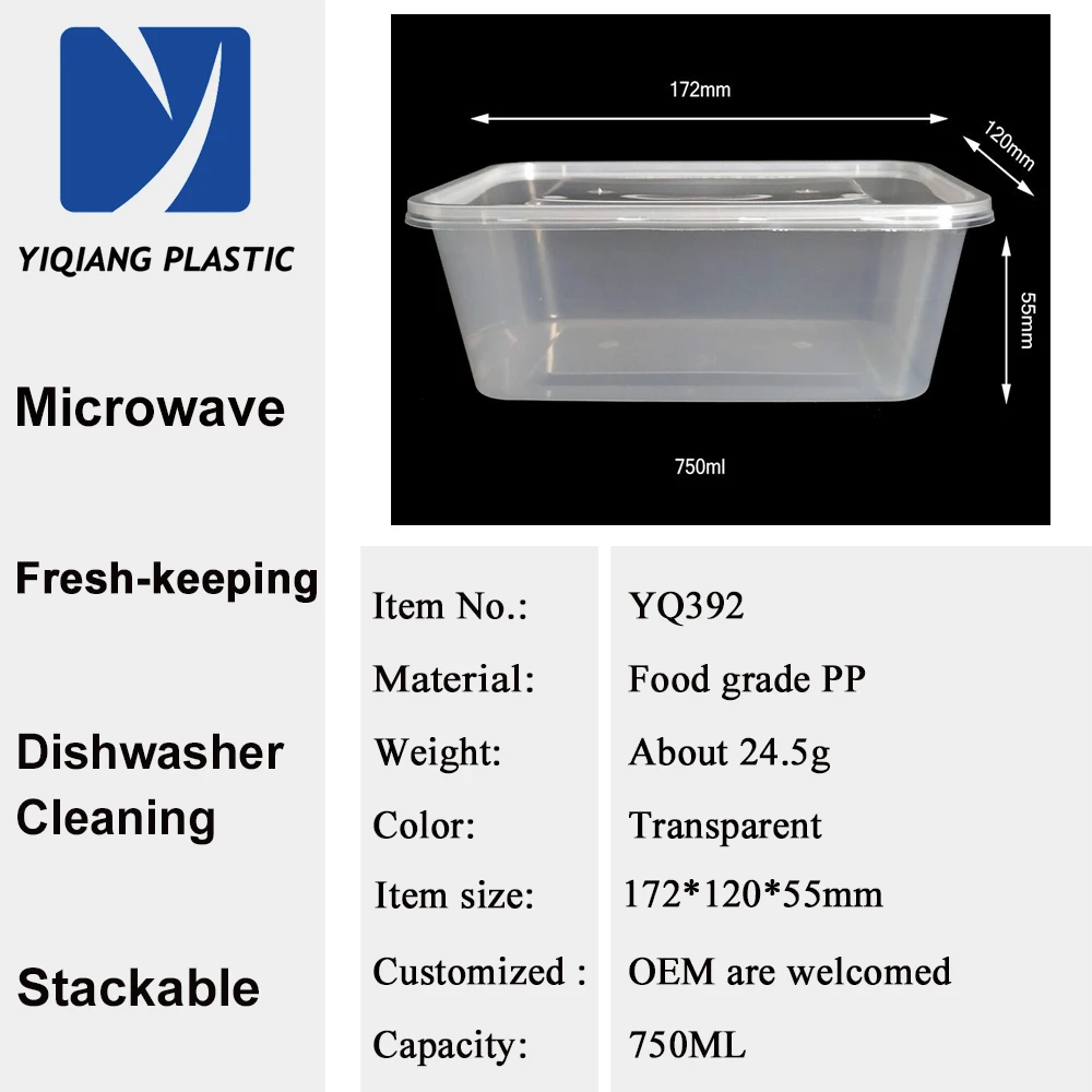 Disposable Plastic Takeaway Food Packaging, Box For Food