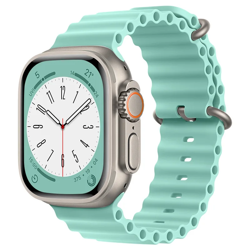 Ремешок силиконовый для Apple Watch series 8 7 6 se Ultra 49 мм 45 44 42 41