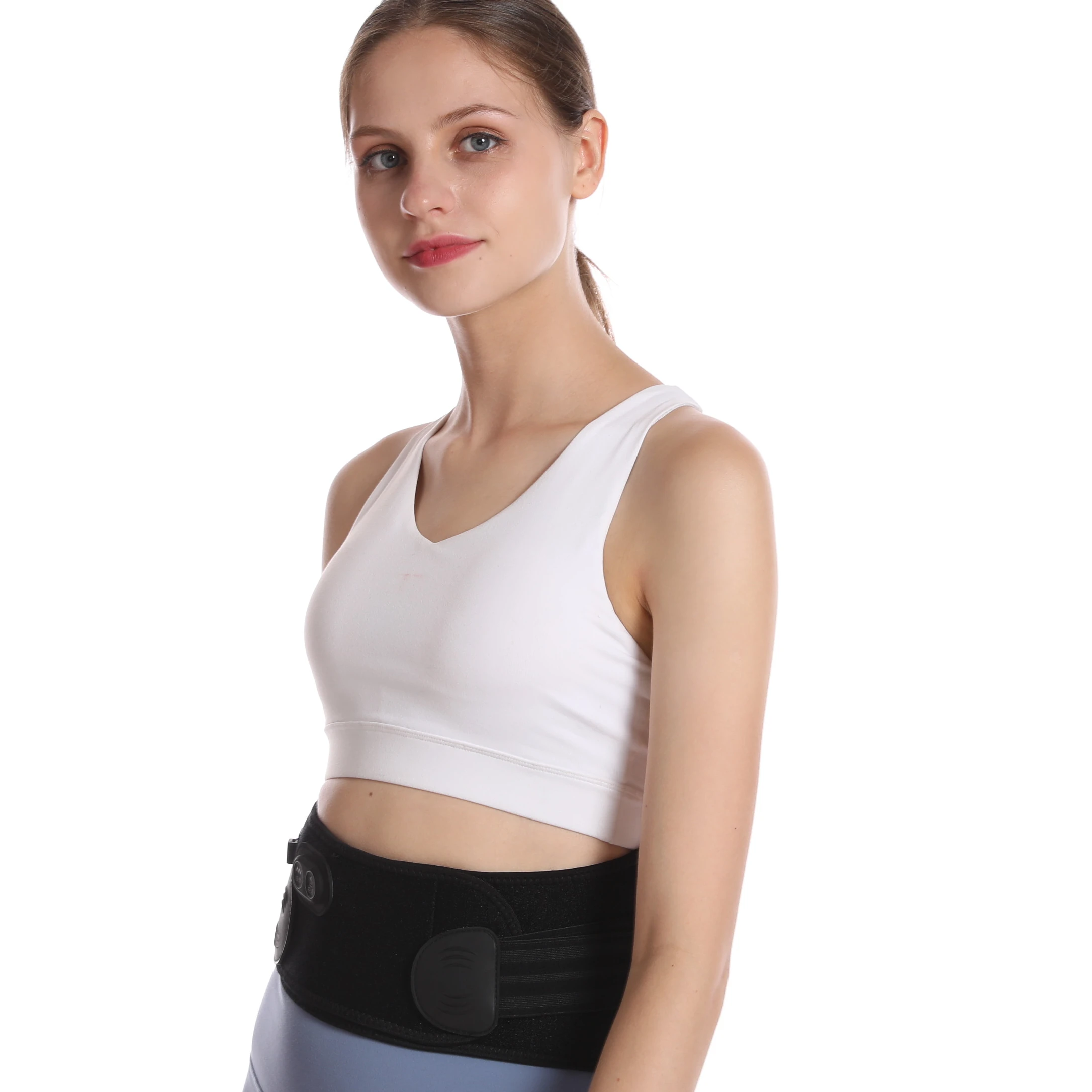 Electric  Heating Waist support lower back brace Vibration massage waist trainer  Flexible  waist  massage belt