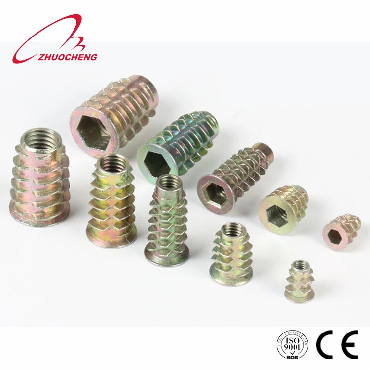 Furniture 5mm hexagon m2 m4 m7 brass wood threaded insert press nut screw bullhof zinc alloy