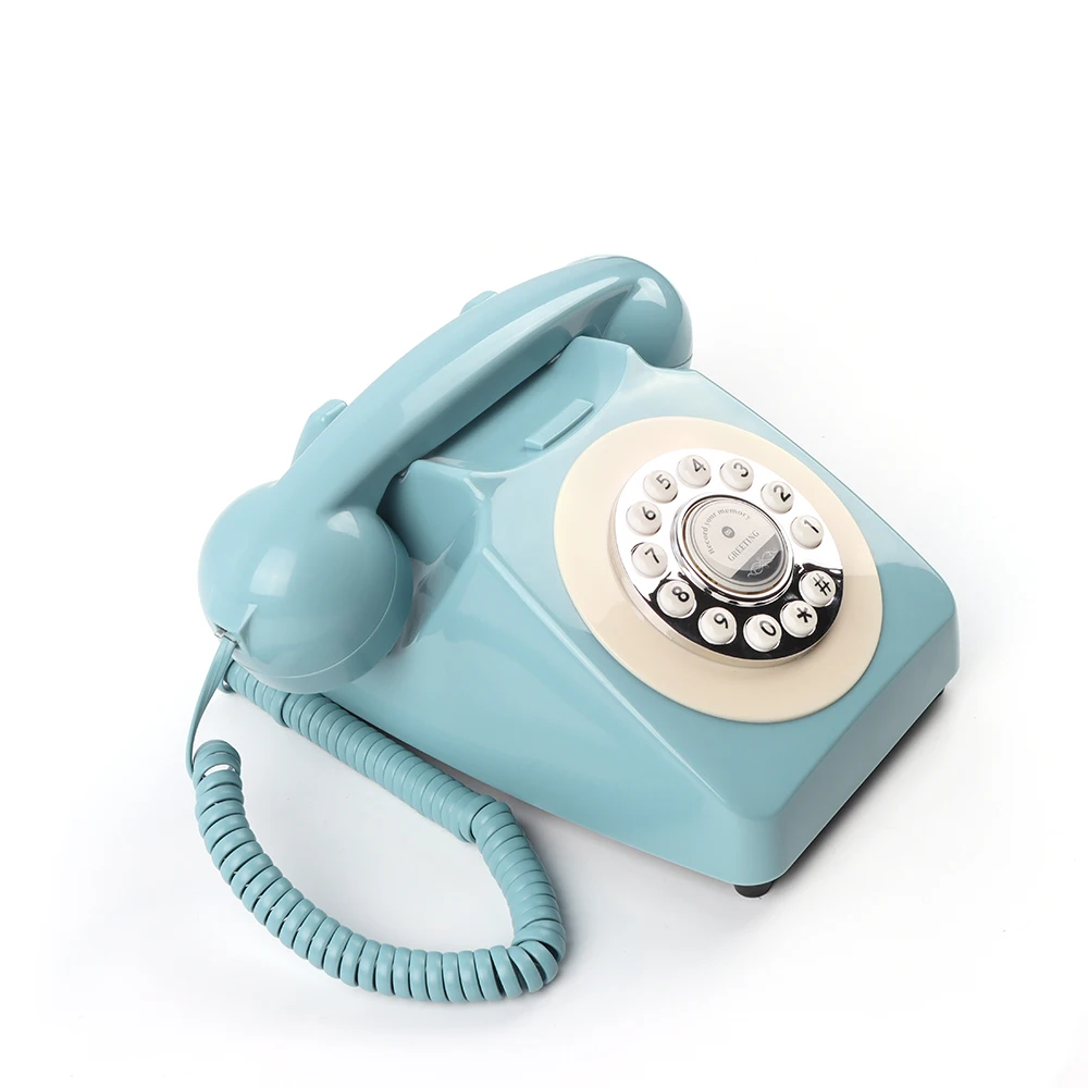 Hot Selling Antique Telephone Voice Recorder Audio Guest Book Wedding Phone