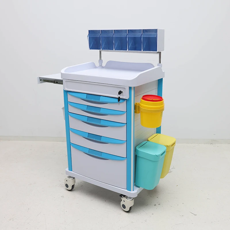 Hot sale eco-friendly patient emergency care cart portable medical ICU emergency trolley