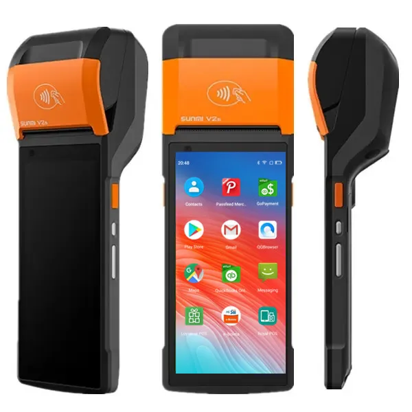 Портативная Pos Sunmi v2s 4G 2 + 16G Android 11 Billing Machine программная электроника все в одном Pos-система со сканером штрих-кодов