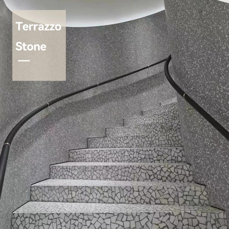 Beige terrazzo marble tile big slab Multicolour Balcony terrazzo stone Flooring Countertop terrazzo slab marble stone