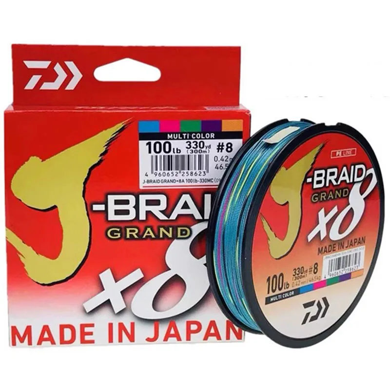 Новинка оригинальная J-BRAID леска DAIWA 300 м 8 нитей плетеная рыболовная снасть 18 20 25 30 35 фунтов сделано в Японии