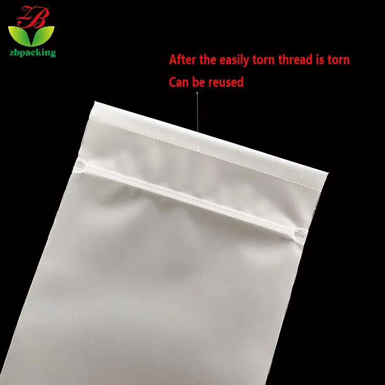 2021 Wholesale Custom Printing Biodegradable Compostable PLA Corn Starch Frosted Zipper Plastic Bag For Clothes Packaging