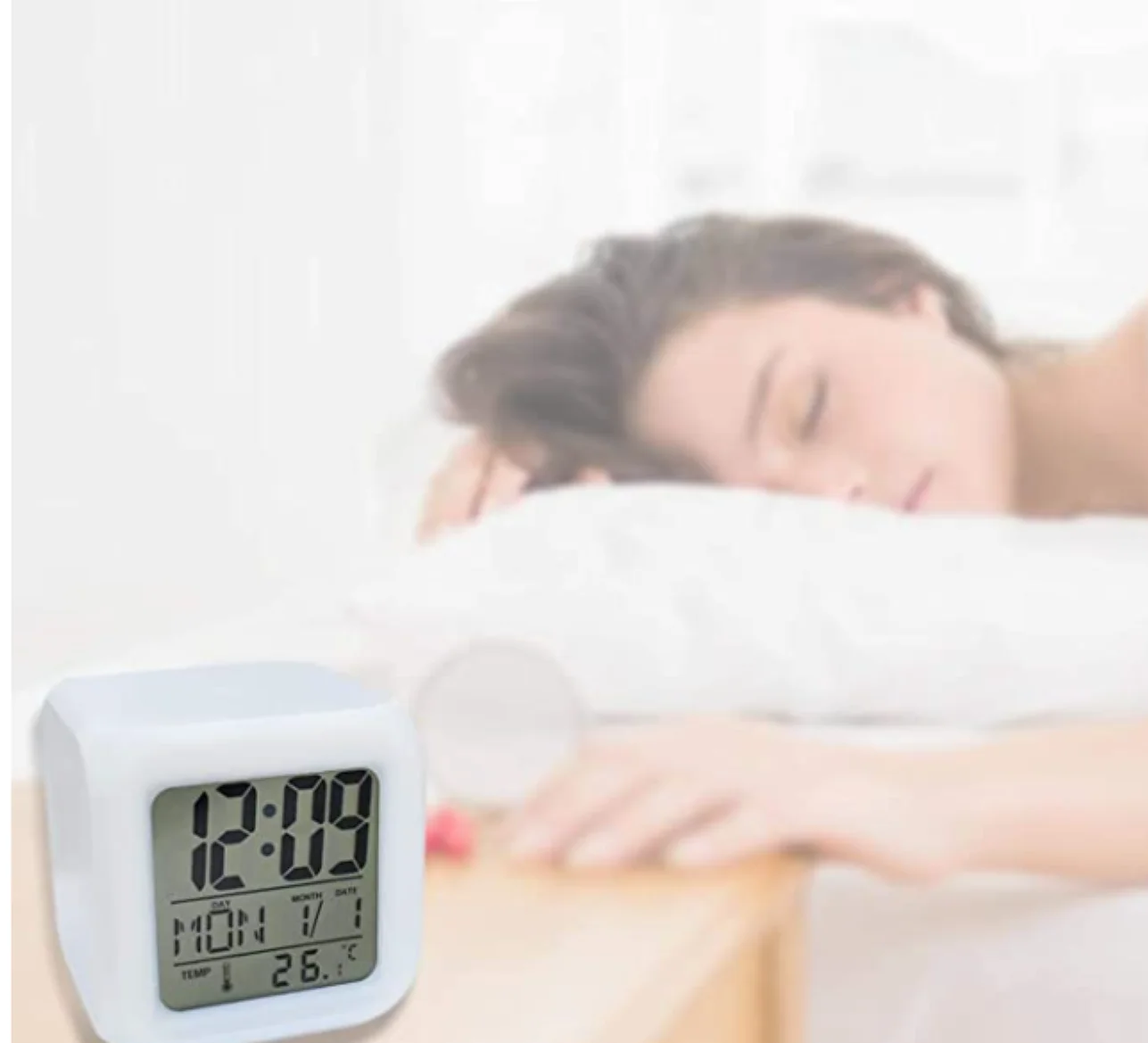 best promotional gift, 7-color led light digital calendar clock gifts