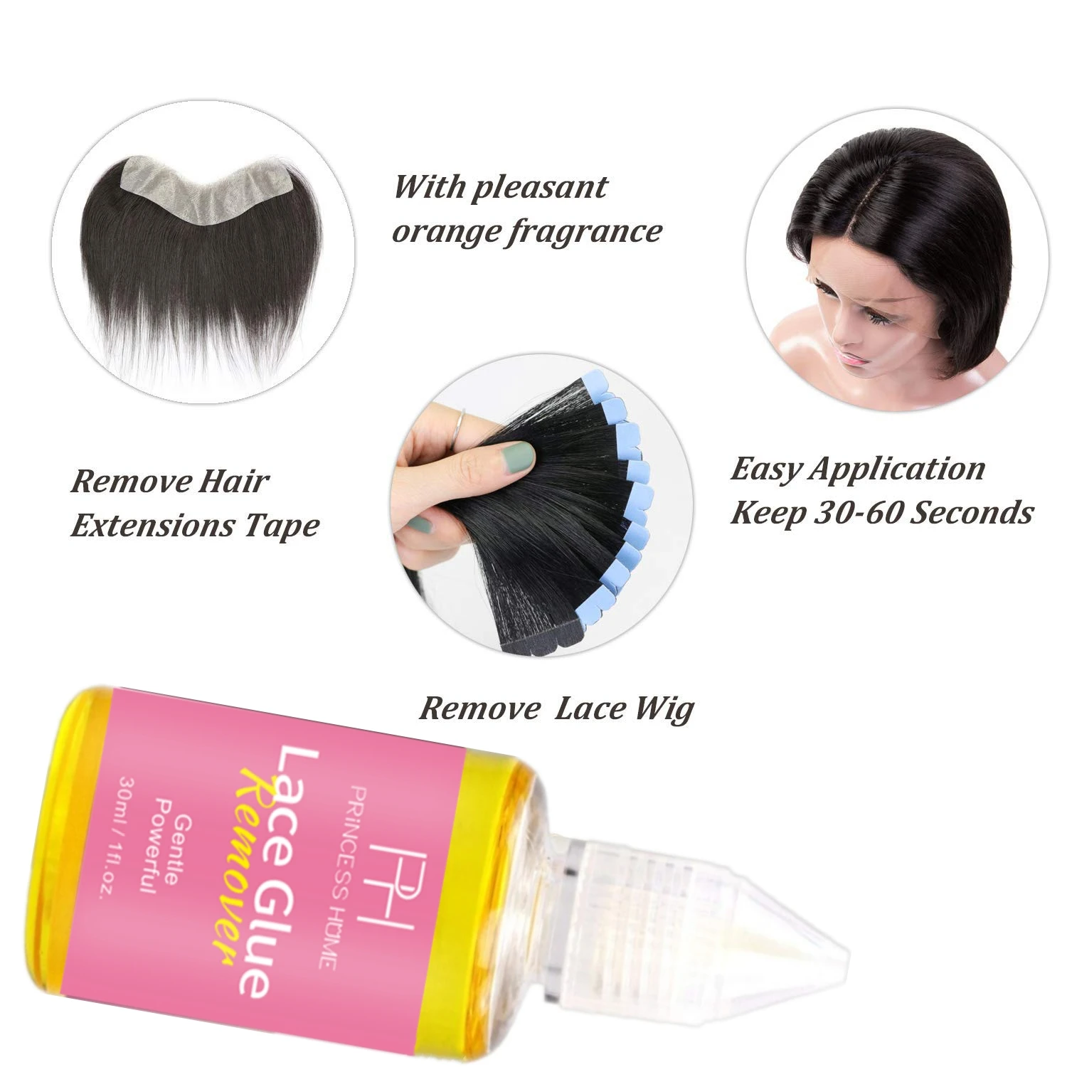 Private Label Strong Hold  Lace Wig Glue Gel Melt Spray Hair Wax Stick Hair Growth Oil Braid Gel Hair Extensions Products Kit