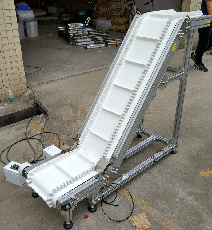 
Incline belt conveyor feeder, Skirt hem rib conveyor belt price 