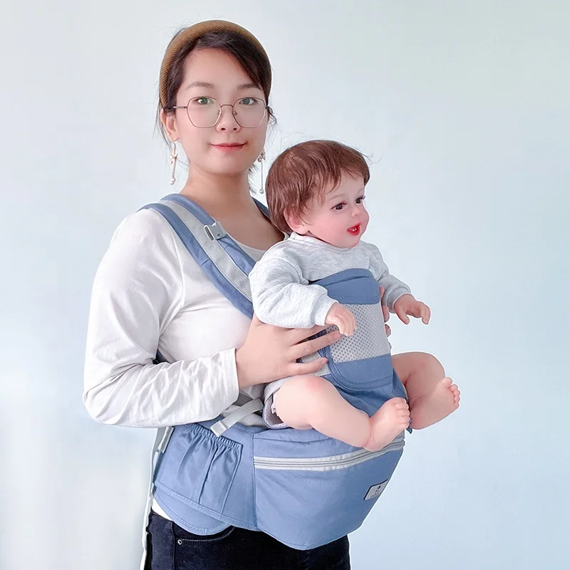 Best Sell Product Ergonomic Organic Cotton Baby Carrier Lumbar Support Comfortable Baby Sling Wrap Carrier