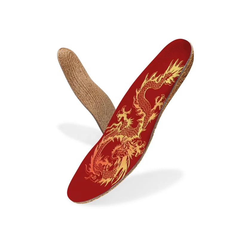 . Full Length Orthotic Shoe Insoles Inserts Flat Feet Cushion Odm Custom Printing Design  Cork Insoles For Shoes